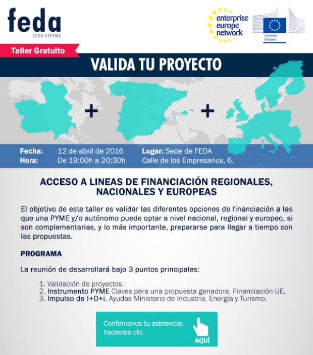 Fotografía de FEDA informa a las pymes sobre el acceso a líneas de financiación regionales, nacionales y europeas en proyectos de innovación, ofrecida por FEDA