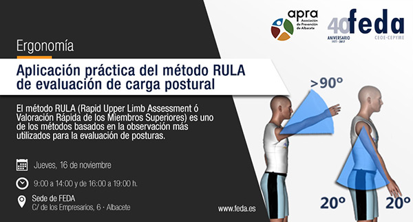 Curso: Aplicación práctica del método RULA de evaluación de carga postural