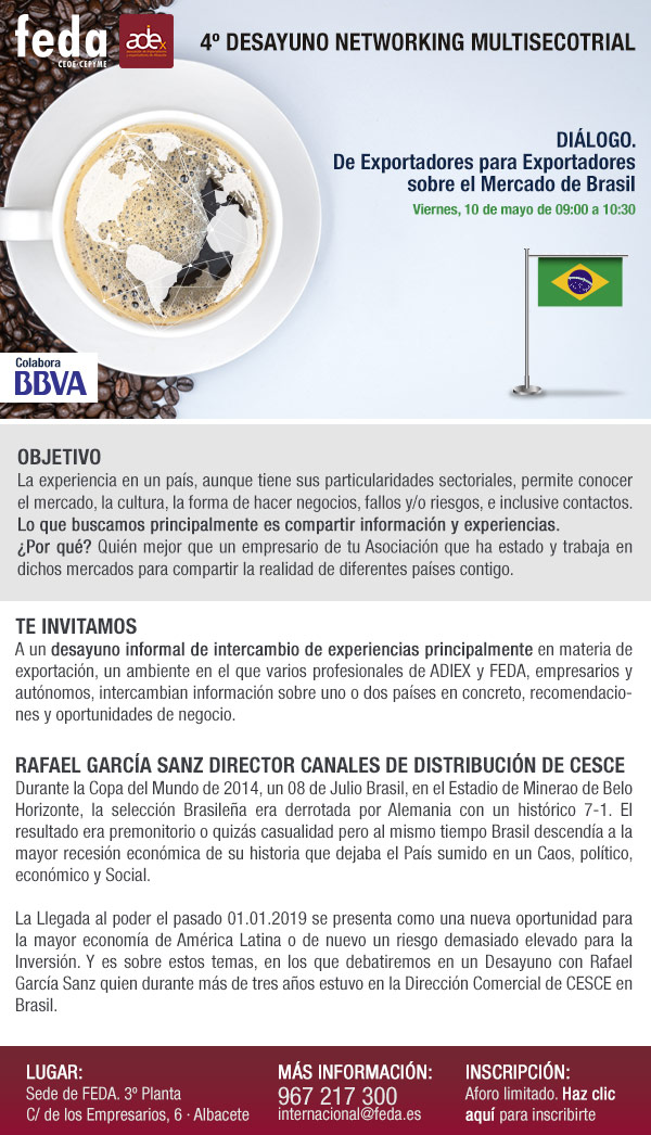 4º Desayuno Exportadores para Exportadores. Brasil