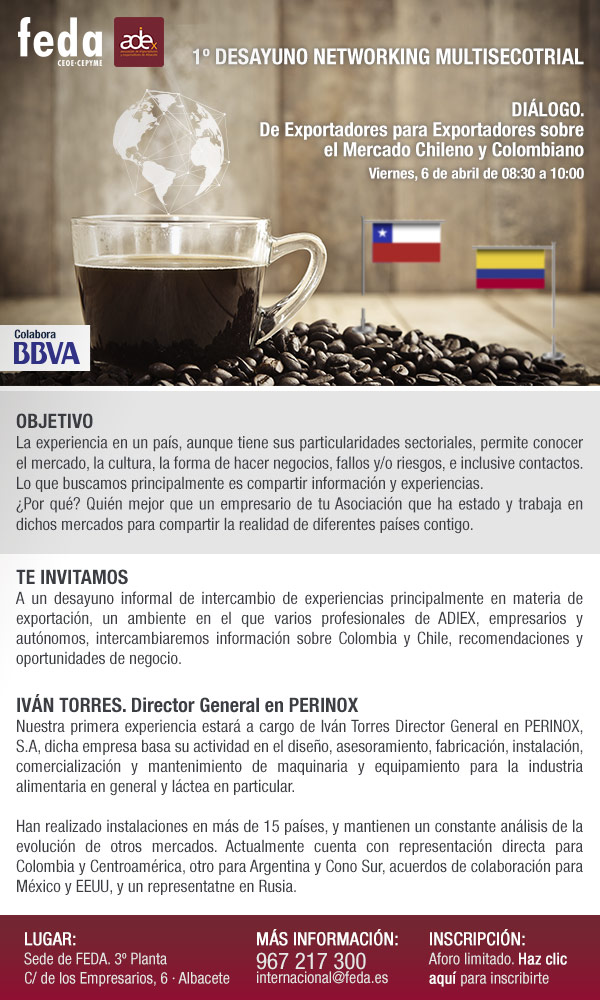 DIÁLOGO. De Exportadores para Exportadores sobre el Mercado Chileno y Colombiano