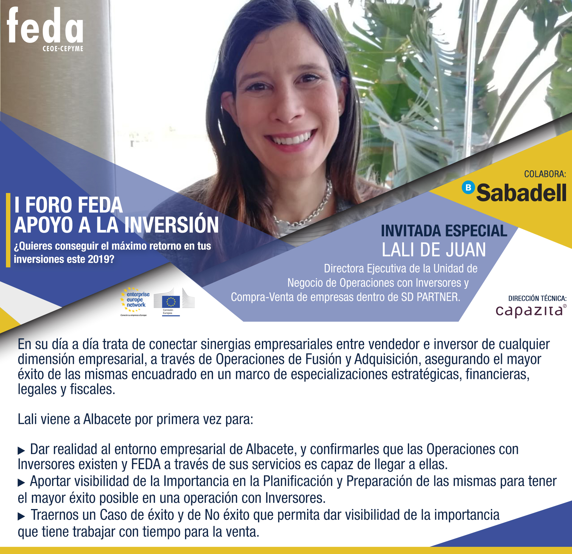 I Foro FEDA Apoyo a la Inversión