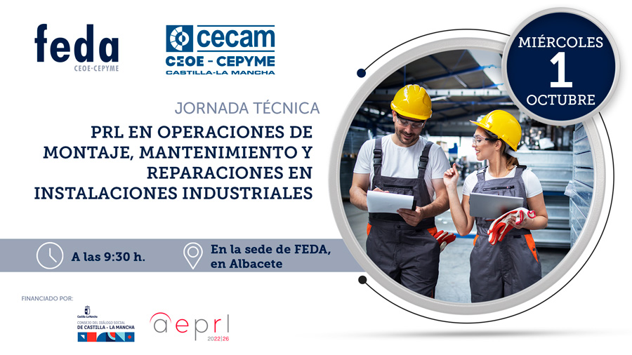 Jornada Técnica. PRL en operaciones de montaje, mantenimiento y reparaciones en instalaciones industriales