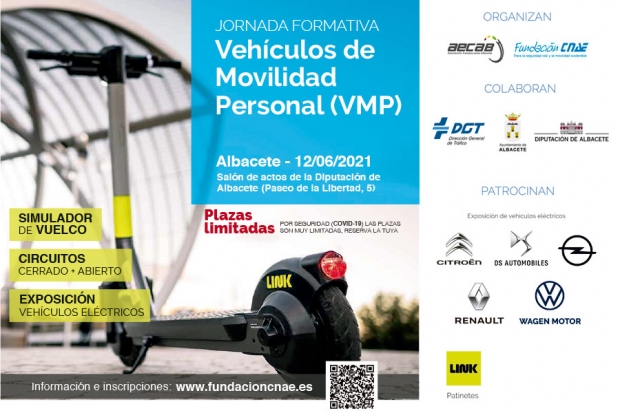 Fotografía de Jornada de AECAB sobre vehículos de movilidad personal en Albacete, ofrecida por FEDA