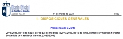 Fotografía de Publicada Ley 8/2023, de 10 de marzo, por la que se modifica la Ley 3/2008, de 12 de junio, de Montes y Gestión Forestal Sostenible de Castilla-La Mancha, ofrecida por FEDA