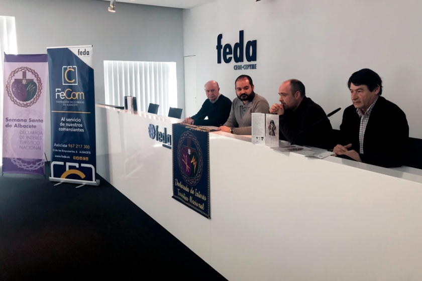 La Federación de Comercio de Albacete colabora con la Junta de Cofradías en la promoción de la Semana Santa de Albacete
