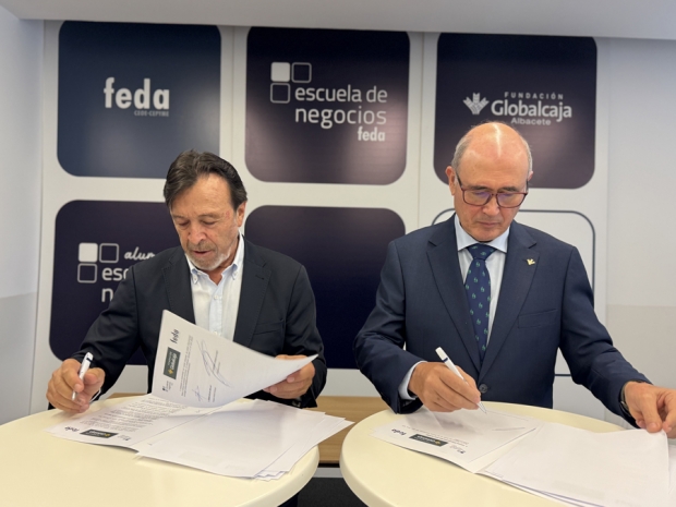 Fotografía de La firma del convenio confirma la apuesta de Fundación Globalcaja por Escuela de Negocios FEDA, como partner de una formación empresarial de excelencia, ofrecida por FEDA
