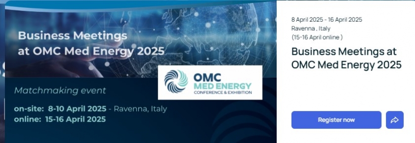 Evento B2B OMC Med Energy Business Meetings híbridos. 8-16 Abril 2025