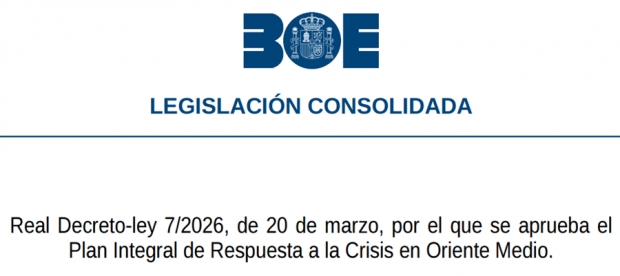 Fotografía de Medidas del Plan Integral de Respuesta a la Crisis en Oriente Medio, ofrecida por FEDA