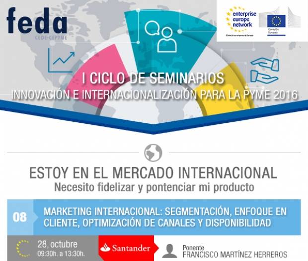 Fotografía de Seminario en FEDA del Ciclo de Internacionalización sobre marketing internacional, ofrecida por FEDA