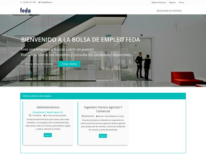FEDA renueva su bolsa de empleo on-line, con una herramienta más ágil y actualizada