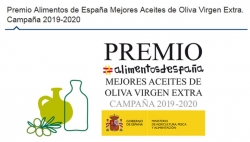 Fotografía de Premio &quot;Alimentos de España Mejores Aceites de Oliva Virgen Extra” Campaña 2019 – 2020, ofrecida por FEDA