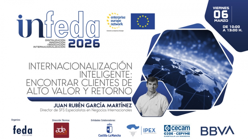 La inteligencia artificial en la búsqueda de clientes potenciales internacional se aborda en el primer INFEDA 2026