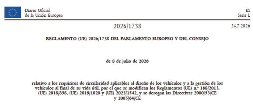 Reglamento (UE) 2026/1738, Requisitos de circularidad aplicables al diseño de los vehículos y a la gestión de los VFVU