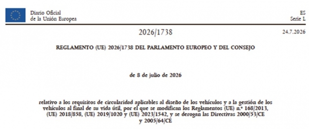 Fotografía de Reglamento (UE) 2026/1738, Requisitos de circularidad aplicables al diseño de los vehículos y a la gestión de los VFVU, ofrecida por FEDA