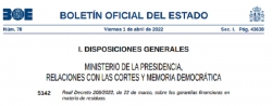 Fotografía de Real Decreto 208/2022, de 22 de marzo, sobre garantías financieras en materia de residuos, ofrecida por FEDA