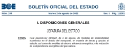 Fotografía de Resumen del contenido del CAPITULO I del TITULO I del Real Decreto-Ley 14/2022, ofrecida por FEDA
