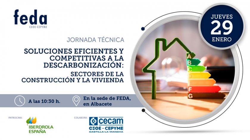 FEDA celebra una jornada sobre soluciones eficientes y competitivas para la descarbonización en los sectores de la construcción y la vivienda