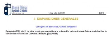 Fotografía de Publicación Decreto sobre ordenación y currículo de Educación Infantil en Castilla la Mancha, ofrecida por FEDA