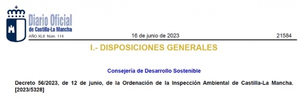 Fotografía de Decreto 56/2023, de 12 de junio, de la Ordenación de la Inspección Ambiental de Castilla-La Mancha, ofrecida por FEDA