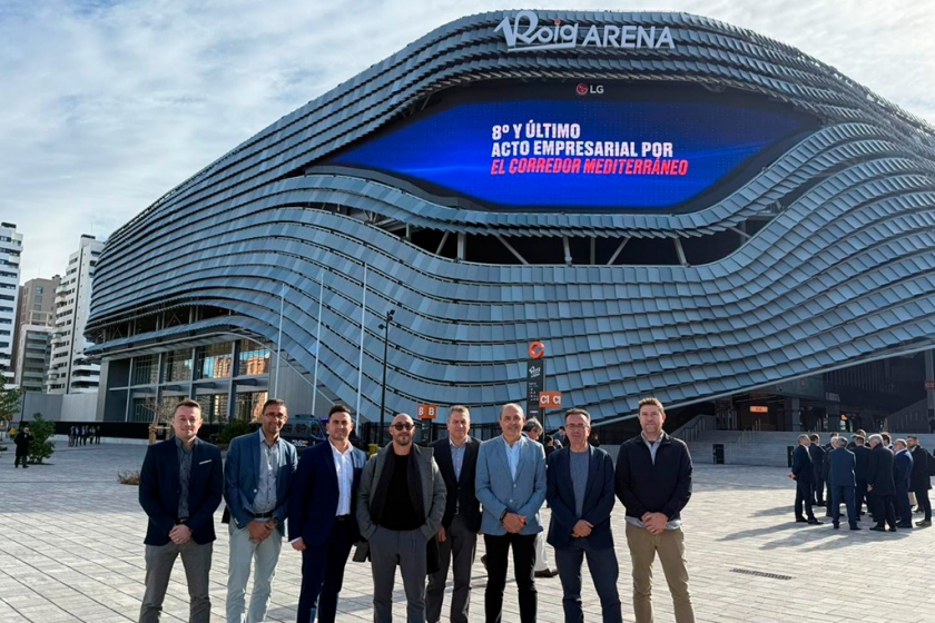 Una representación de empresarios de Caudete asiste con FEDA al acto empresarial por el Corredor Mediterráneo