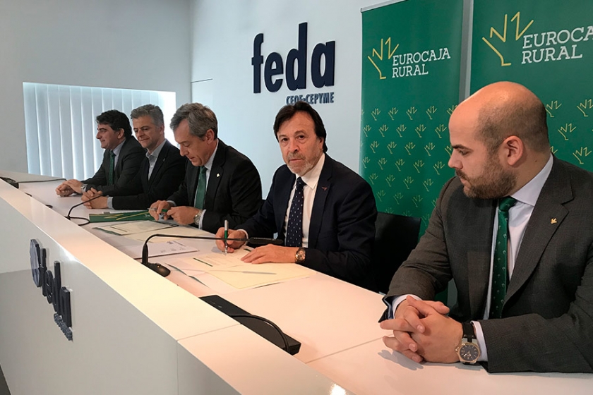 Eurocaja Rural renueva con FEDA su convenio financiero respaldando la actividad de los empresarios de Albacete