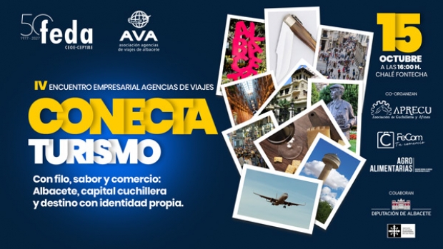 Fotografía de Cuchillería, comercio y gastronomía, en el IV encuentro empresarial “Conecta Turismo” de la Asociación de Agencias de Viajes, AVA, ofrecida por FEDA