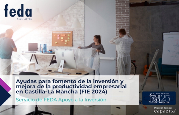 Fotografía de Ayudas para fomento de la inversión y mejora de la productividad empresarial en Castilla-La Mancha FIE 2024, ofrecida por FEDA