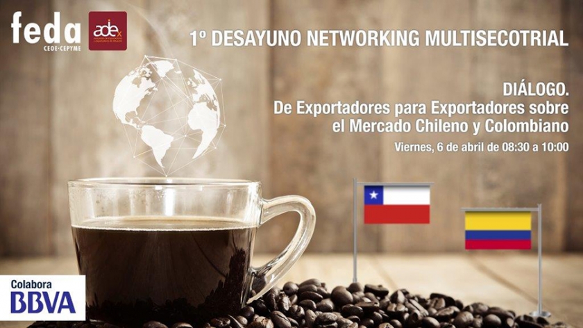 Desayuno networking multisectorial en FEDA de exportadores para exportadores
