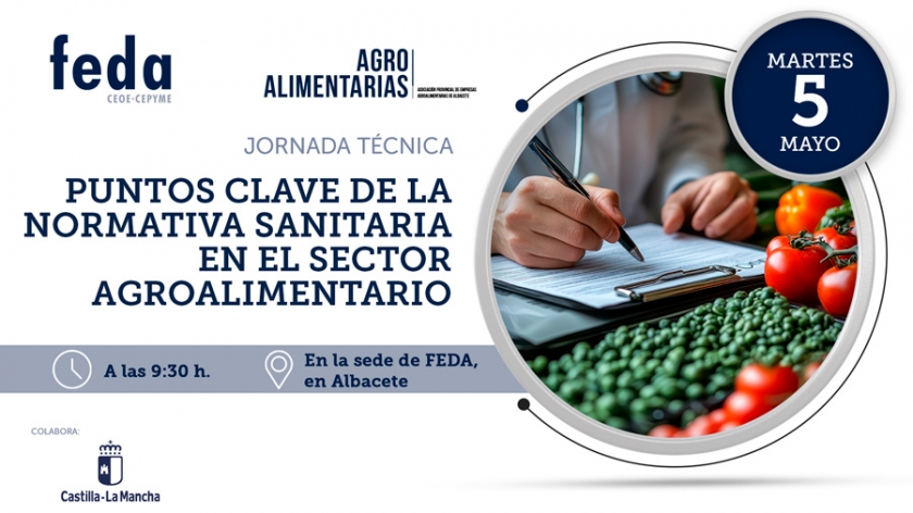 FEDA organiza una jornada técnica sobre normativa sanitaria en el sector agroalimentario para reforzar la competitividad empresarial