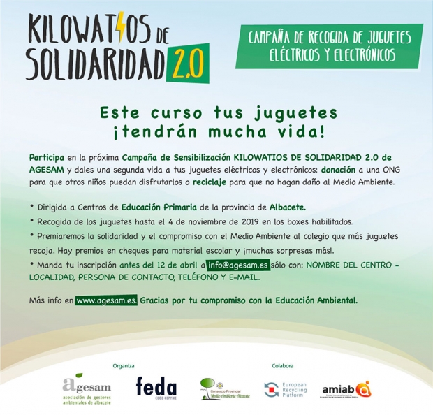Fotografía de La Asociación de Gestores Ambientales de Albacete, AGESAM, lanza su segunda edición de la campaña de recogida de juguetes eléctricos y electrónicos, ofrecida por FEDA