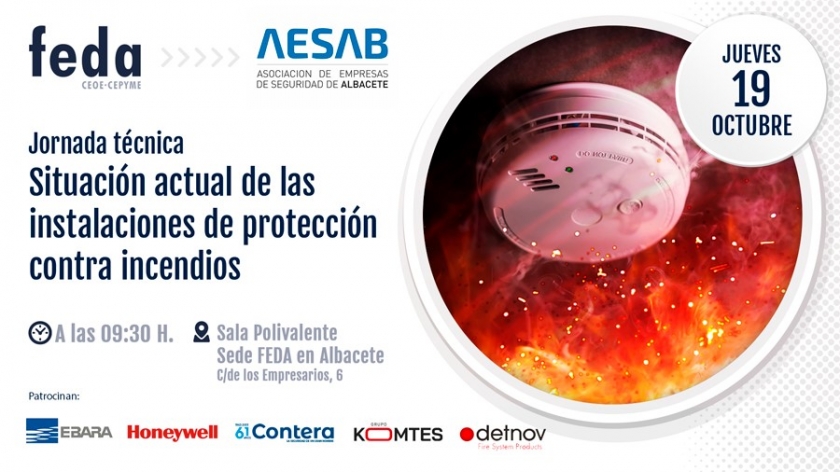 AESAB convoca en FEDA una jornada técnica sobre la situación actual de las instalaciones de protección contra incendios
