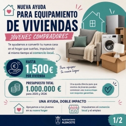 Fotografía de Ayudas de 1.500 € para jóvenes que hayan comprado vivienda en Albacete en 2025 o 2026, ofrecida por FEDA