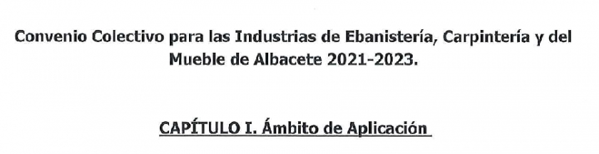Firmado el Convenio colectivo de Carpintería, Ebanistería y del Mueble de la provincia de Albacete