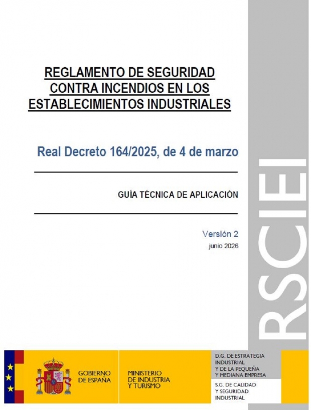 Fotografía de GUÍA TÉCNICA DE APLICACIÓN REAL DECRETO 164/2025, REGLAMENTO SEGURIDAD CONTRA INCENDIOS ESTABLECIMIENTOS INDUSTRIALES, ofrecida por FEDA